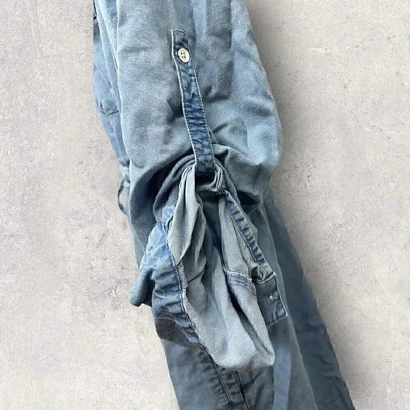 gap maternity light wash denim dress with pockets, size L - Picture 5 of 13